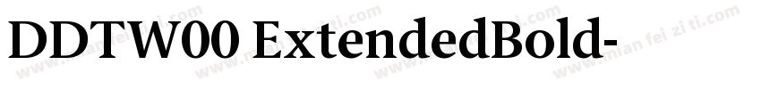 DDTW00 ExtendedBold字体转换